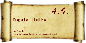 Angele Ildikó névjegykártya