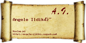 Angele Ildikó névjegykártya