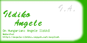 ildiko angele business card
